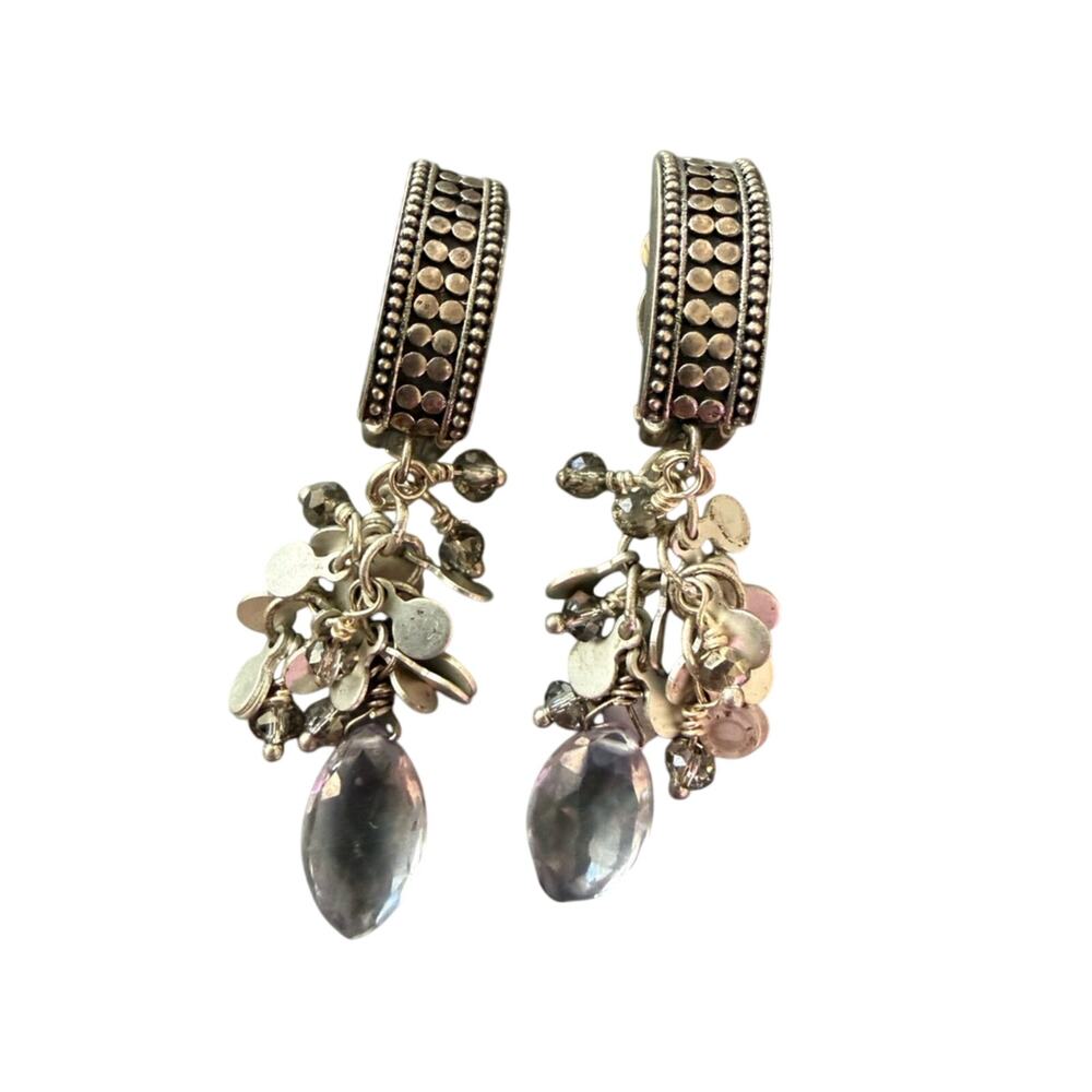 925 Sterling Silver Clip On Dangle Earrings